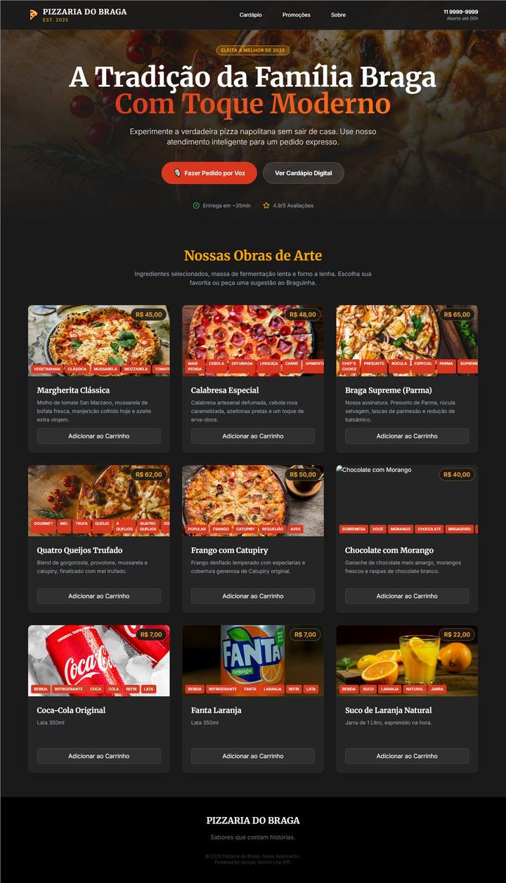 Projeto Pizzaria do Braga